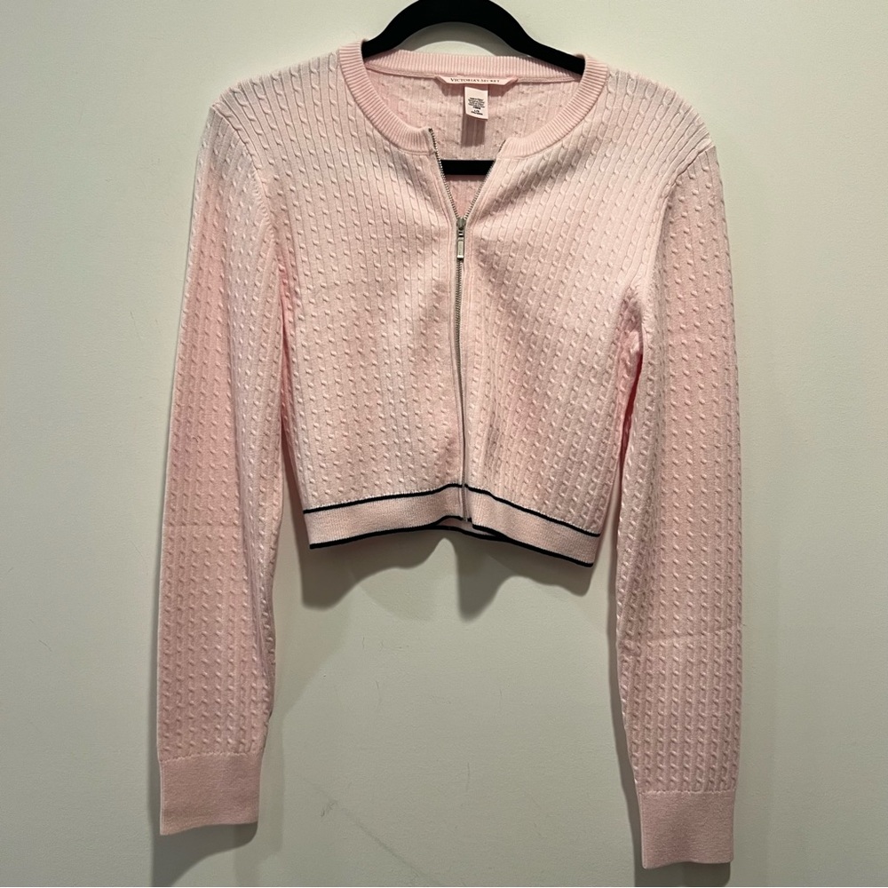 Victoria’s Secret knit crop zip up